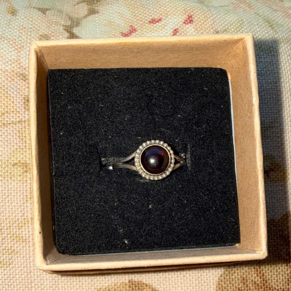 Red Sterling Ring - image 1